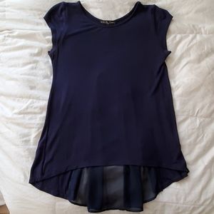 Kim & Cami lace navy blue blouse